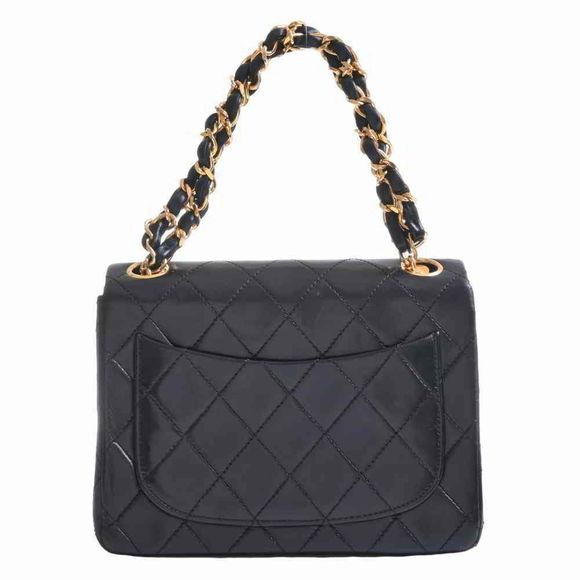 Chanel Lambskin Matelasse Chain Handbag Black - Picture 2 of 9